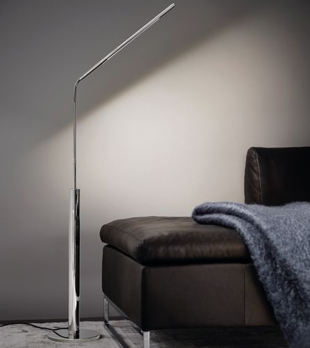 Floor-standing lamp - PIN - VS Manufaktur e.K. - brass / contemporary / corded