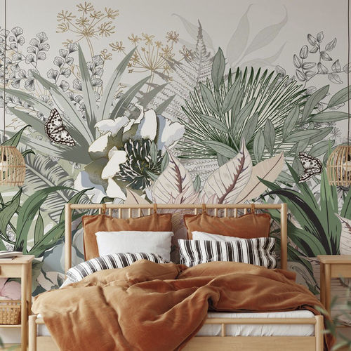 Contemporary wallpaper - botanic - MuralConcept - nonwoven fabric / floral / panoramic