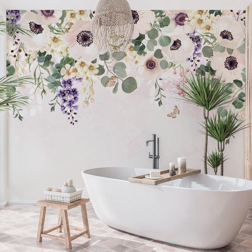 Contemporary wallpaper - merveilleuses - MuralConcept - nonwoven fabric / floral / panoramic
