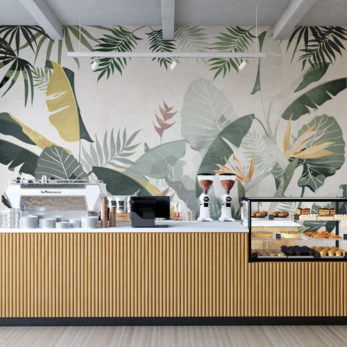 Contemporary wallpaper - végétal  - MuralConcept - nonwoven fabric / panoramic / green