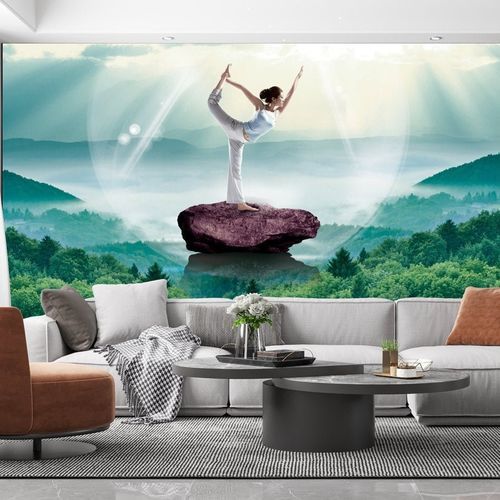 Contemporary wallpaper - salle de sport Yoga Gym - MuralConcept - nonwoven fabric / nature pattern / panoramic
