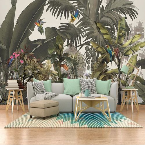 Contemporary wallpaper - Jungle bananier exotique - MuralConcept - nonwoven fabric / panoramic / green