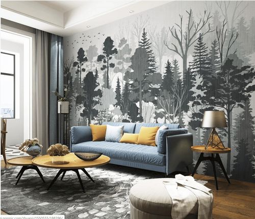 Contemporary wallpaper - forêt  - MuralConcept - nonwoven fabric / nature pattern / panoramic