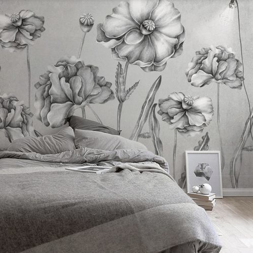 Contemporary wallpaper - bucoliques  - MuralConcept - nonwoven fabric / floral / panoramic