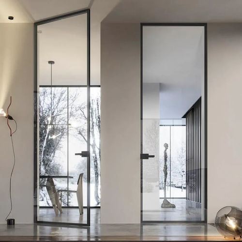 Flush door JUST doal interior / aluminum / swing