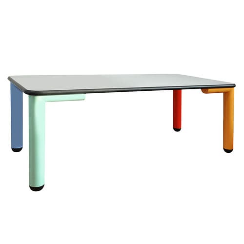 Contemporary table - B18  - Omsi srl - laminate / polypropylene base / rectangular