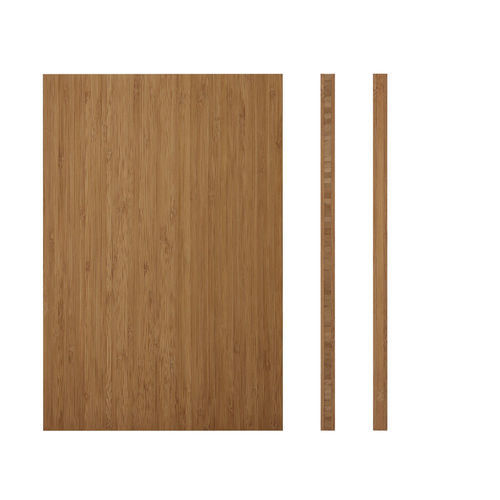 Wooden decorative panel - VERTICAL CARAMEL 12 - BambooTouch - for interior / smooth / wood look