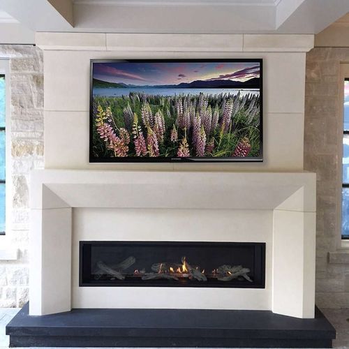 Wood-burning fireplace - Tartaruga Design Inc - floor-mounted / wall / Single-sided