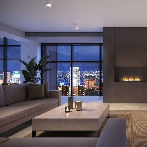 Contemporary coffee table - Tartaruga Design Inc - concrete / wooden base / rectangular