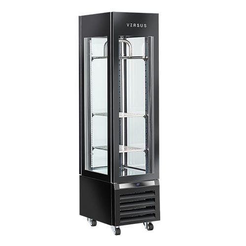 Butcher refrigerated display case - MV 304B - Versus - shelf / upright / stainless steel