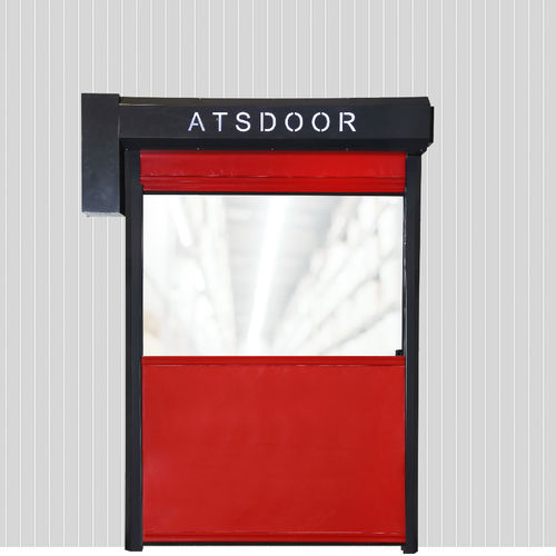 Roll-up industrial door - ATSDOOR - galvanised steel / PVC / automatic
