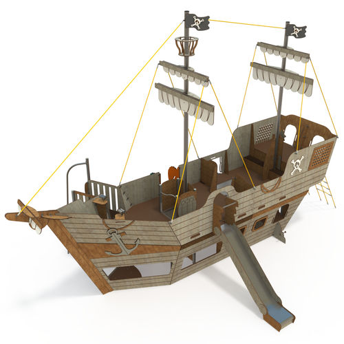 Playground structure - CI 15-1006-T01 - QUALI-Cité - metal / HPL