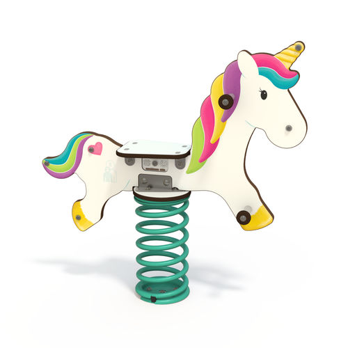 HPL spring rocker - RE 320-07 - QUALI-Cité - animal / 1-seat