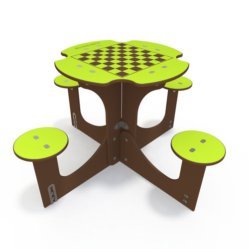 Outdoor chess table - MO TA-6005-15 - QUALI-Cité - contemporary / for playground / HPL