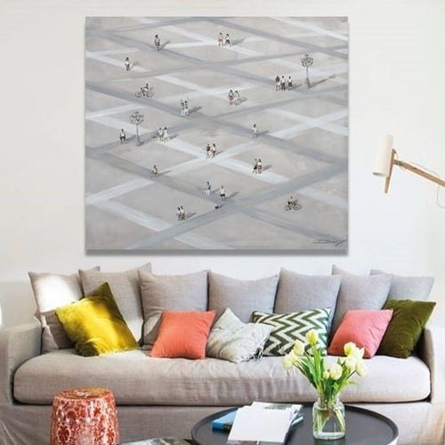Acrylic decorative painting - SALAMANCA - OHORIGINAL BUSINESS SL - combi / hand-painted / abstract
