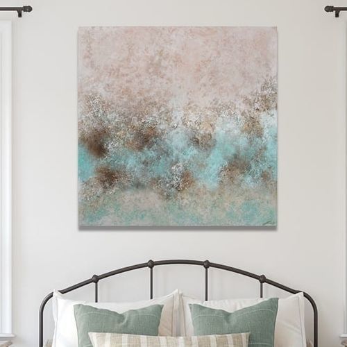 Acrylic decorative painting - CORAL TURQUESA - OHORIGINAL BUSINESS SL - combi / hand-painted / sea