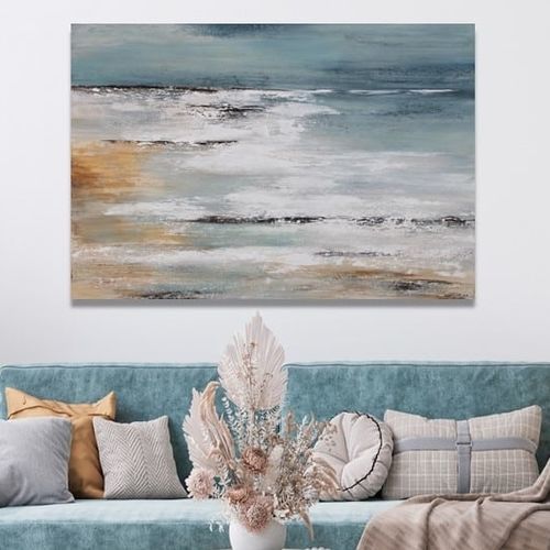 Acrylic decorative painting - PLAYA DE RODAS - OHORIGINAL BUSINESS SL - combi / hand-painted / sea