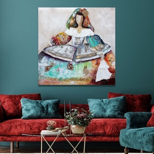 Acrylic decorative painting - MENINA LA VELAZQUEZ - OHORIGINAL BUSINESS SL - combi / hand-painted / canvas