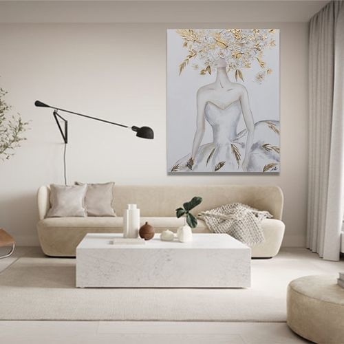 Acrylic decorative painting - MUJER ARBOL 1 - OHORIGINAL BUSINESS SL - combi / hand-painted / canvas