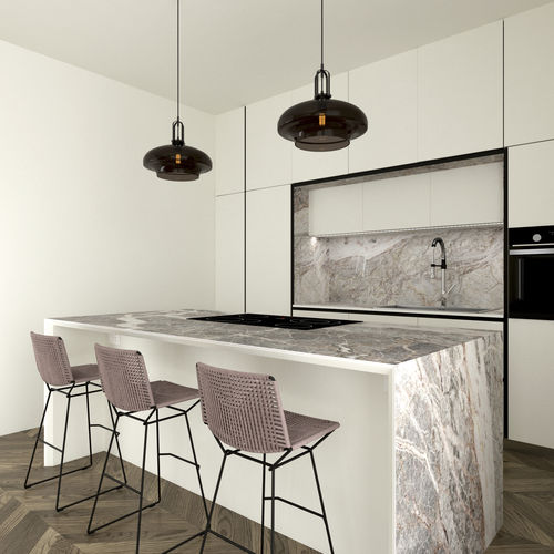 Marble natural stone slab - Fior di Pesco - Pistore Marmi - for interior / matte / polished