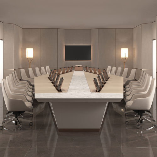 Marble conference table - DAYTONA - Turadi - contemporary / wood veneer ...