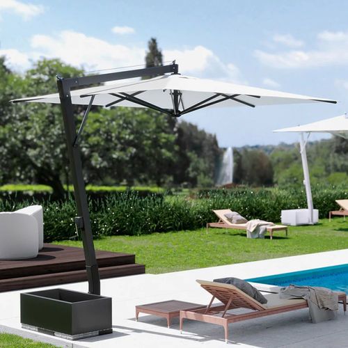 Square parasol - SATURNO - Ombrellificio Veneto - rectangular / side post / orientable