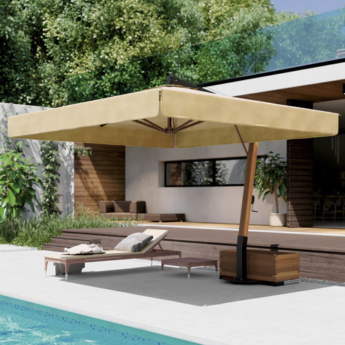 Square parasol - VESPUCCI - Ombrellificio Veneto - rectangular / side post / orientable