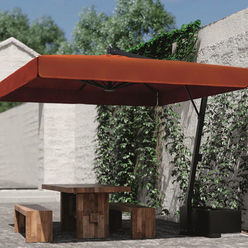 Square parasol - VENERE - Ombrellificio Veneto - rectangular / side post / orientable