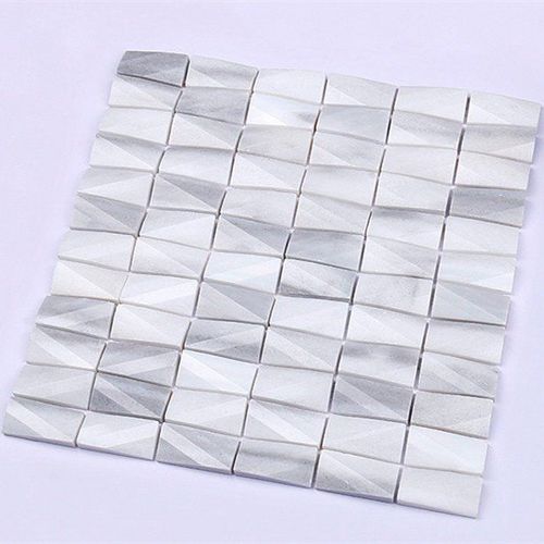 Marble mosaic tile - GREEK CRYSTAL - Fujian Quanzhou Risheng Stone Industry Co., Ltd. - polished / indoor / bathroom