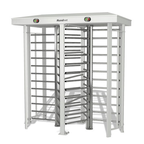 Full-height turnstile - DOUBLE PASS  - Nundlab, Inc. - stainless steel / for access control / security