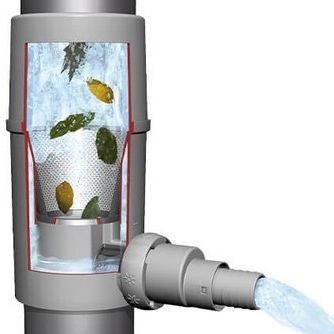 Plastic rainwater down pipe - DE LUXE GREY - GRAF International - recyclable