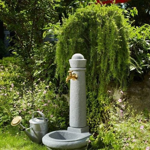 Garden fountain - VENEZIA LIGHTGRANITE - GRAF International - floor-mounted / stone / traditional