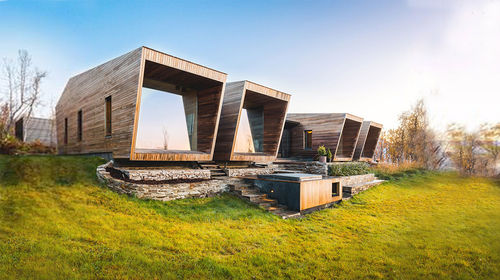 Prefab house - DOWNEY - NingBo DeepBlue Smarthouse Co.,LTD. - contemporary / individual / wooden frame