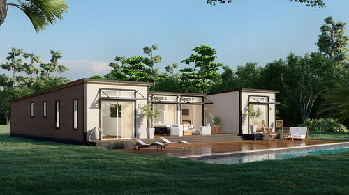 Bungalow type house - MOON - NingBo DeepBlue Smarthouse Co.,LTD. - contemporary / single-story / wooden