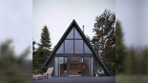 Prefab house - A-FRAME BEACH - NingBo DeepBlue Smarthouse Co.,LTD. - modern / single-story / wooden