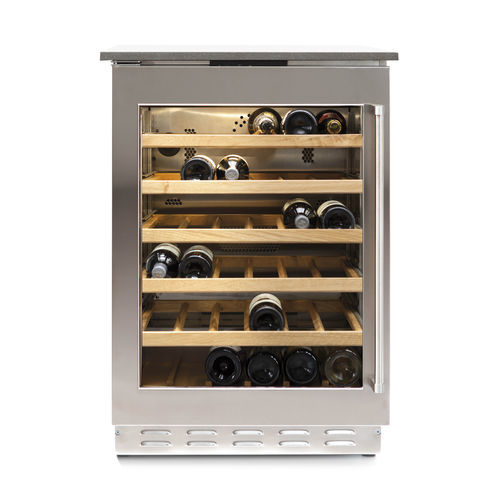 Serving wine cabinet - UCW601TPO - Fhiaba - built-in / stainless steel / wooden