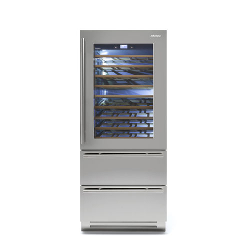 Serving wine cabinet - KS8990HWT6 - Fhiaba - built-in / stainless steel / wooden