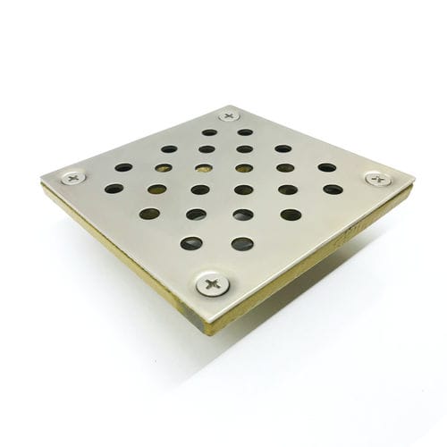 Stainless steel floor drain - C8967 - Aluids Krome - bathroom / grated / square