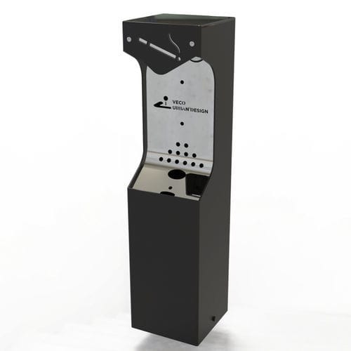 Pedestal ashtray - CZ 30 - Veco Urban Design - stainless steel / for outdoor use / for public space