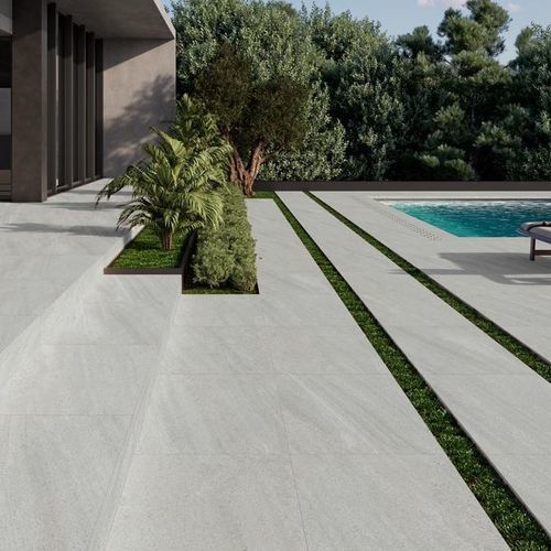 Porcelain stoneware tile - CARLEEN - KTL Ceramica - matte / embossed / outdoor