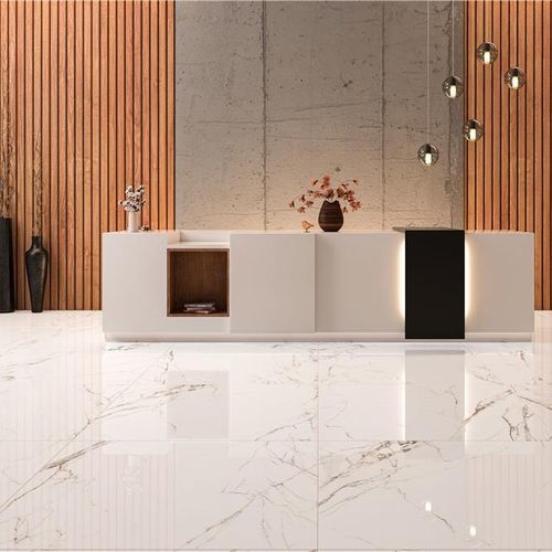 Porcelain stoneware tile - INDAH - Vitacer - polished / indoor / for reception areas