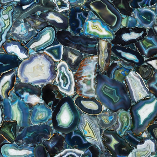 Quartz stone slab - AGATA GREEN MINT - Fiorantina Stone - for interior / polished / green