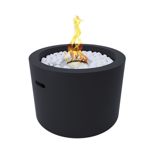 Bioethanol fire pit - RODI  - Divina Fire - stainless steel / round / black