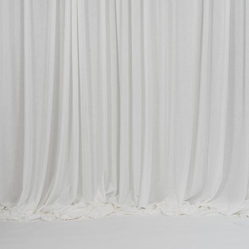 Plain sheer curtain fabric - CLARABELLA    - BLOOMING - linen / synthetic / PES