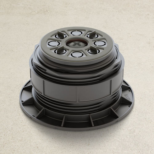 Polypropylene raised floor pedestal - RING C60 - ARTTROS LEVELLING SYSTEMS - indoor / outdoor / stackable