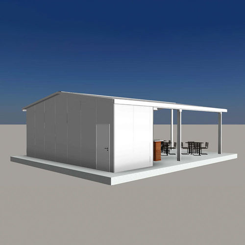 Prefab building - PT220337-2 - Zhejiang Putian Integrated Housing Co., Ltd. - bungalow type / steel / steel framing