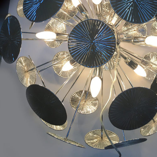 Pendant lamp - SMALL WATER-LILY - SimoEng SRLS - brass / contemporary / corded