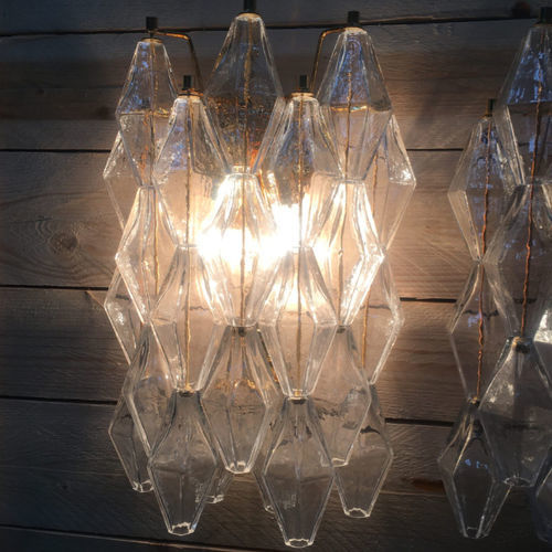 Contemporary wall light - POLIEDRI - SimoEng SRLS - indoor / glass / Murano glass