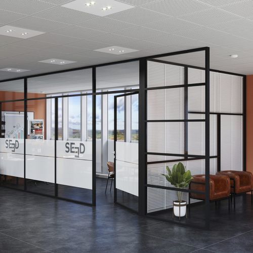 Swing door - DOORKIT20 - SEED - interior / glass / contemporary