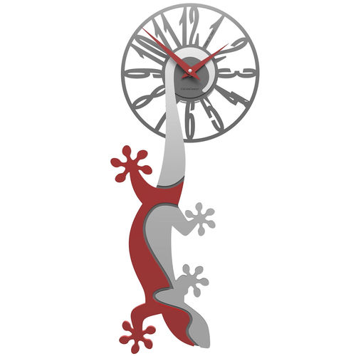 Contemporary clock - gecko  - Calleadesign snc di L. Callea e C - wall-mounted / analog / wooden